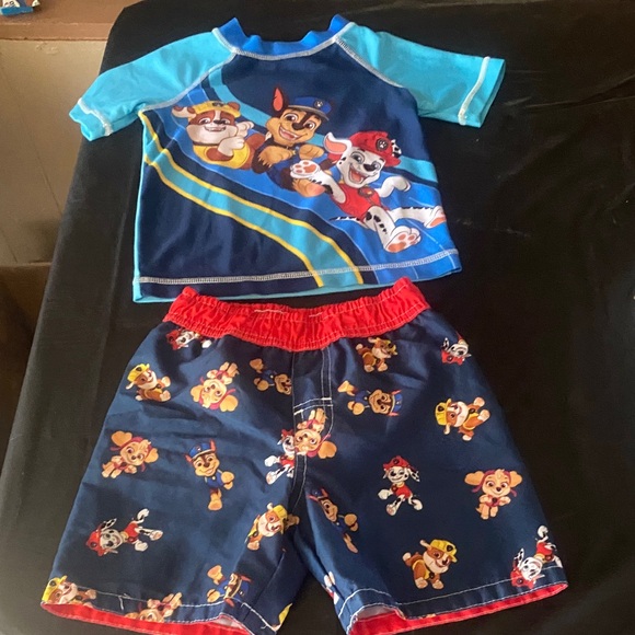 Paw Patrol Kids Rashguard Set - Blue and Red - Picture 1 of 1